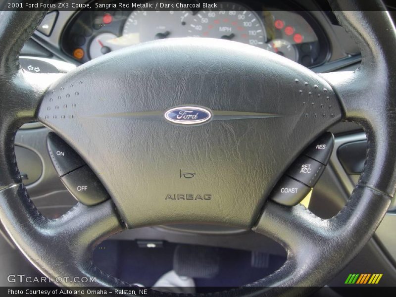 Sangria Red Metallic / Dark Charcoal Black 2001 Ford Focus ZX3 Coupe