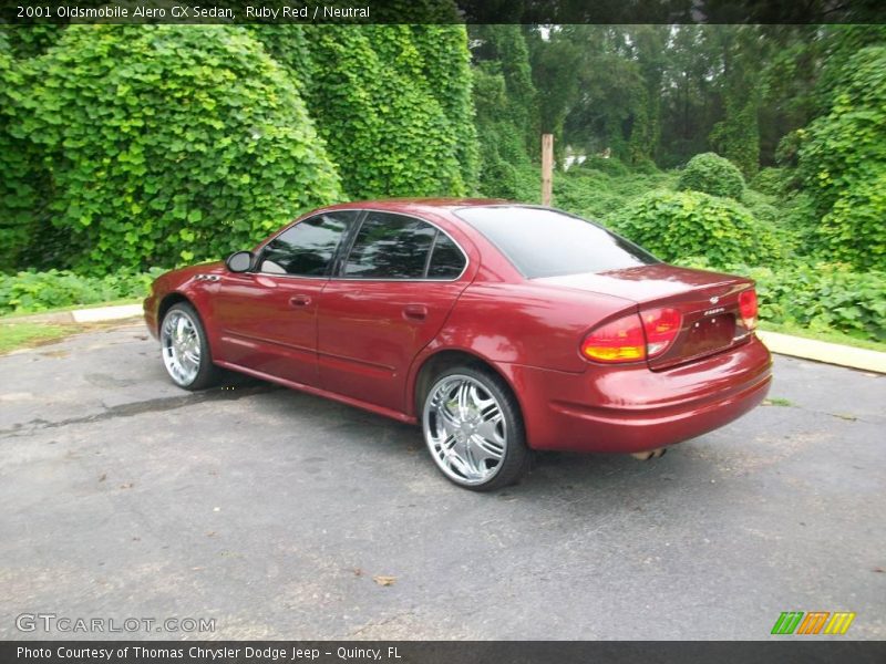 Ruby Red / Neutral 2001 Oldsmobile Alero GX Sedan