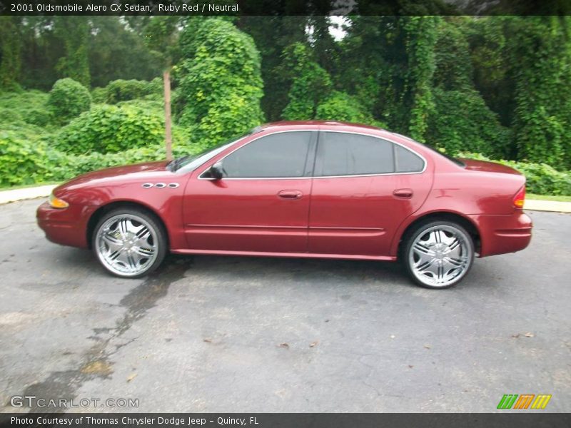 Ruby Red / Neutral 2001 Oldsmobile Alero GX Sedan