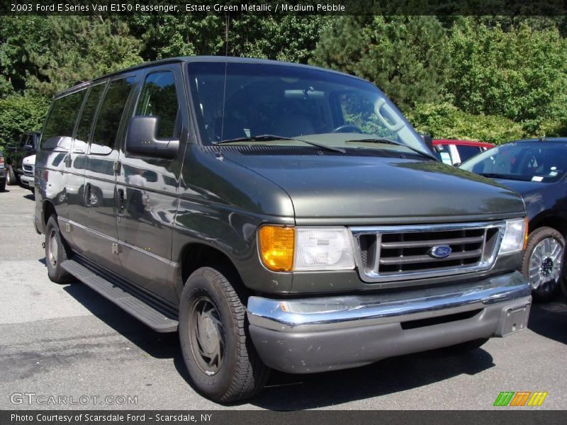 Estate Green Metallic / Medium Pebble 2003 Ford E Series Van E150 Passenger