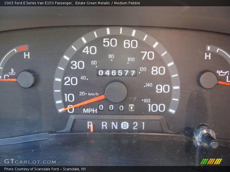 Estate Green Metallic / Medium Pebble 2003 Ford E Series Van E150 Passenger