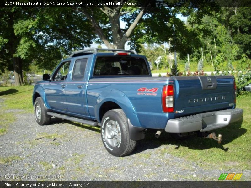 Electric Blue Metallic / Gray 2004 Nissan Frontier XE V6 Crew Cab 4x4