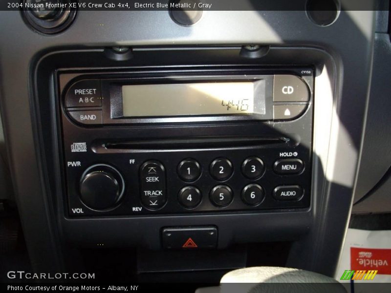 Electric Blue Metallic / Gray 2004 Nissan Frontier XE V6 Crew Cab 4x4
