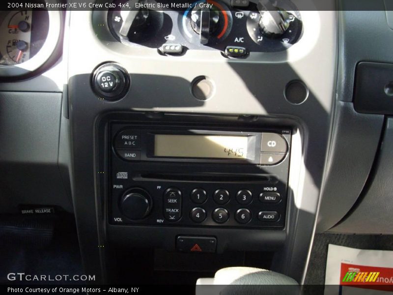 Electric Blue Metallic / Gray 2004 Nissan Frontier XE V6 Crew Cab 4x4