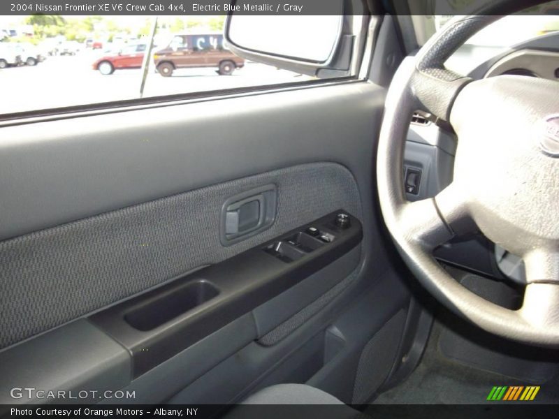 Electric Blue Metallic / Gray 2004 Nissan Frontier XE V6 Crew Cab 4x4