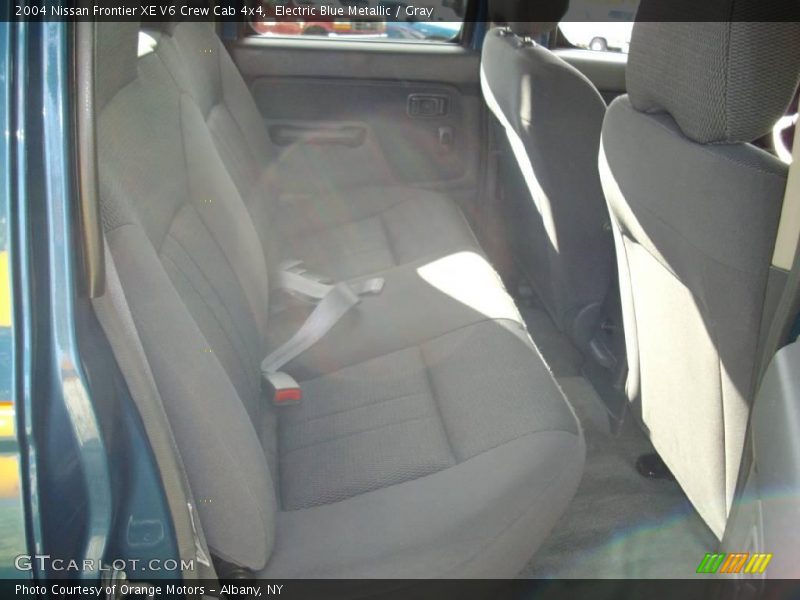 Electric Blue Metallic / Gray 2004 Nissan Frontier XE V6 Crew Cab 4x4