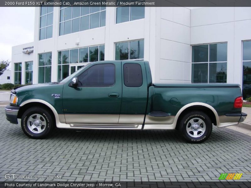 Amazon Green Metallic / Medium Parchment 2000 Ford F150 XLT Extended Cab