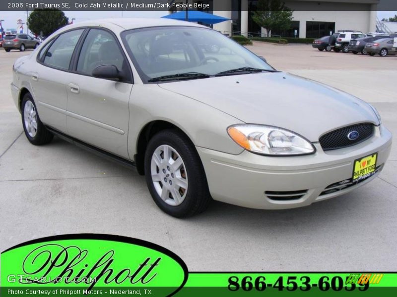 Gold Ash Metallic / Medium/Dark Pebble Beige 2006 Ford Taurus SE