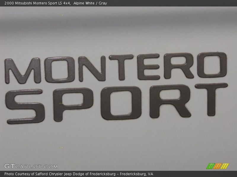 Alpine White / Gray 2000 Mitsubishi Montero Sport LS 4x4