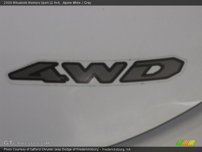 Alpine White / Gray 2000 Mitsubishi Montero Sport LS 4x4