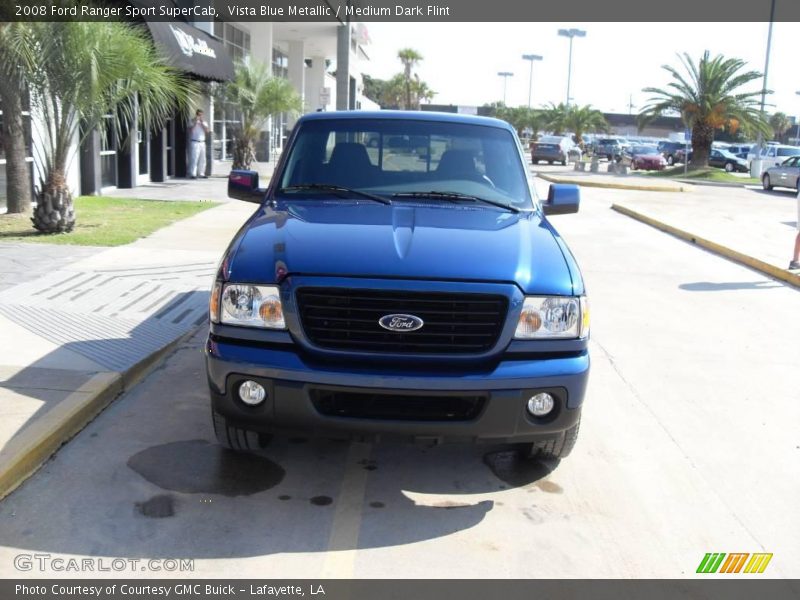 Vista Blue Metallic / Medium Dark Flint 2008 Ford Ranger Sport SuperCab