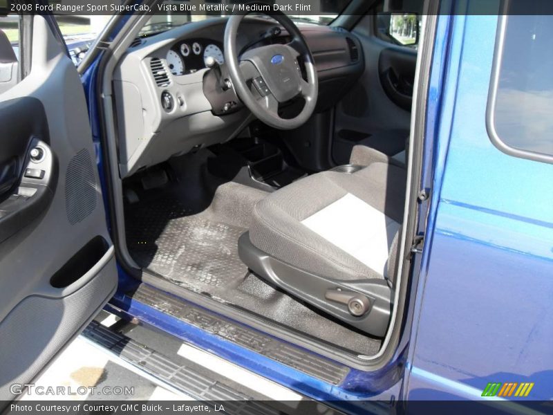 Vista Blue Metallic / Medium Dark Flint 2008 Ford Ranger Sport SuperCab
