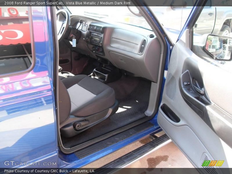 Vista Blue Metallic / Medium Dark Flint 2008 Ford Ranger Sport SuperCab