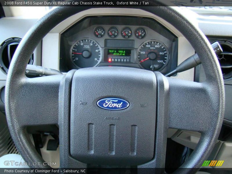 Oxford White / Tan 2008 Ford F450 Super Duty XL Regular Cab Chassis Stake Truck