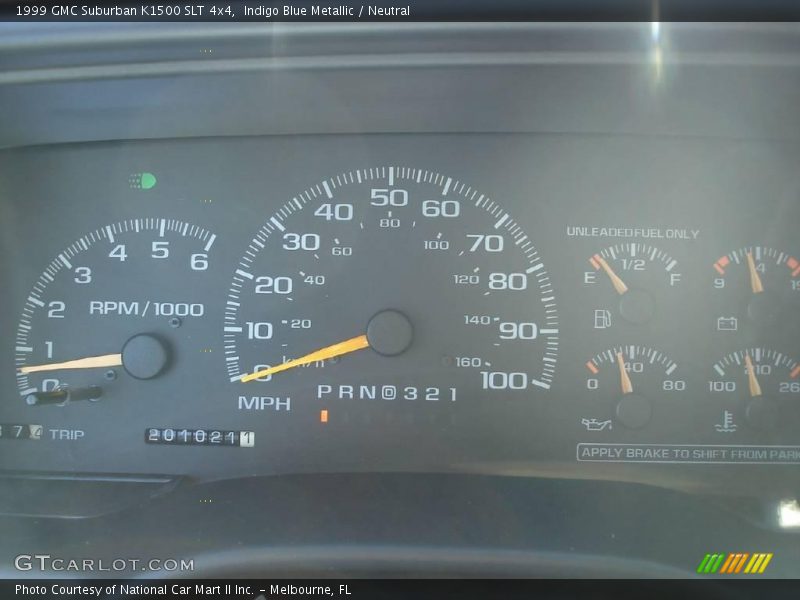 Indigo Blue Metallic / Neutral 1999 GMC Suburban K1500 SLT 4x4