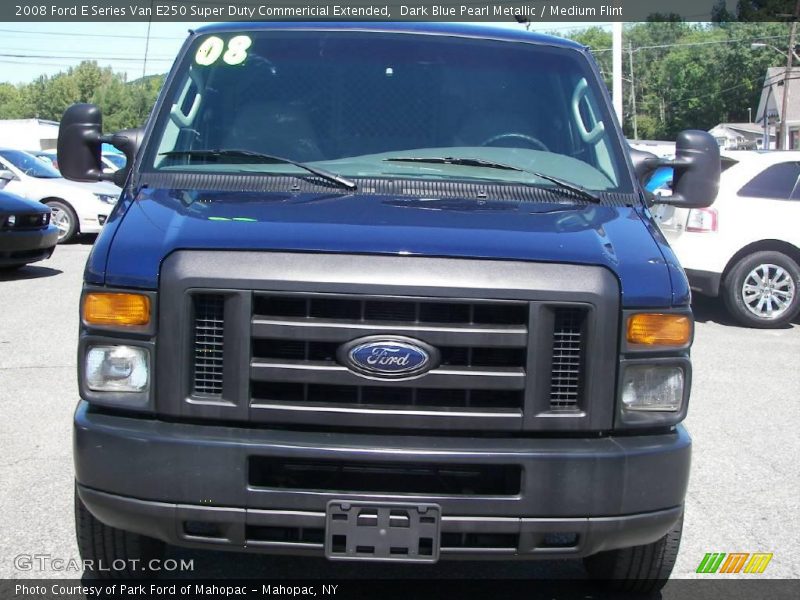 Dark Blue Pearl Metallic / Medium Flint 2008 Ford E Series Van E250 Super Duty Commericial Extended