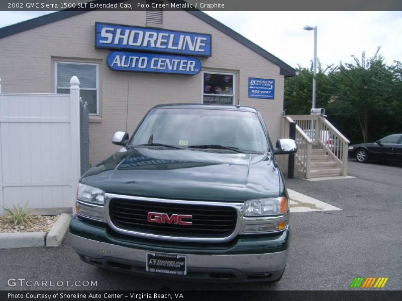 Polo Green Metallic / Graphite 2002 GMC Sierra 1500 SLT Extended Cab