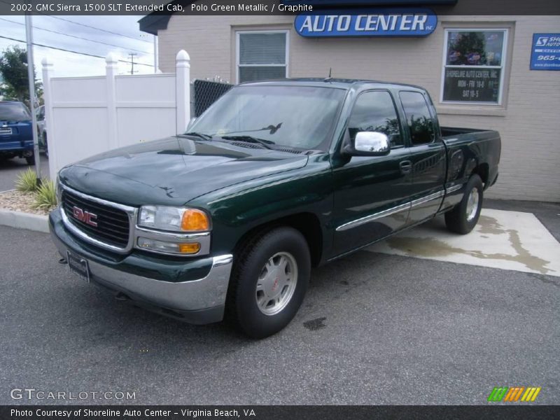 Polo Green Metallic / Graphite 2002 GMC Sierra 1500 SLT Extended Cab