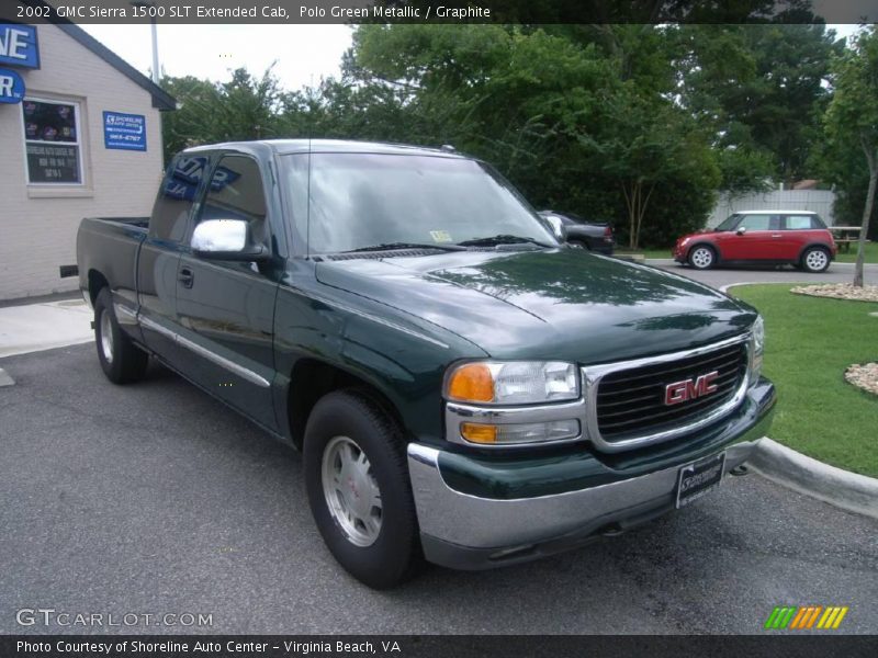 Polo Green Metallic / Graphite 2002 GMC Sierra 1500 SLT Extended Cab