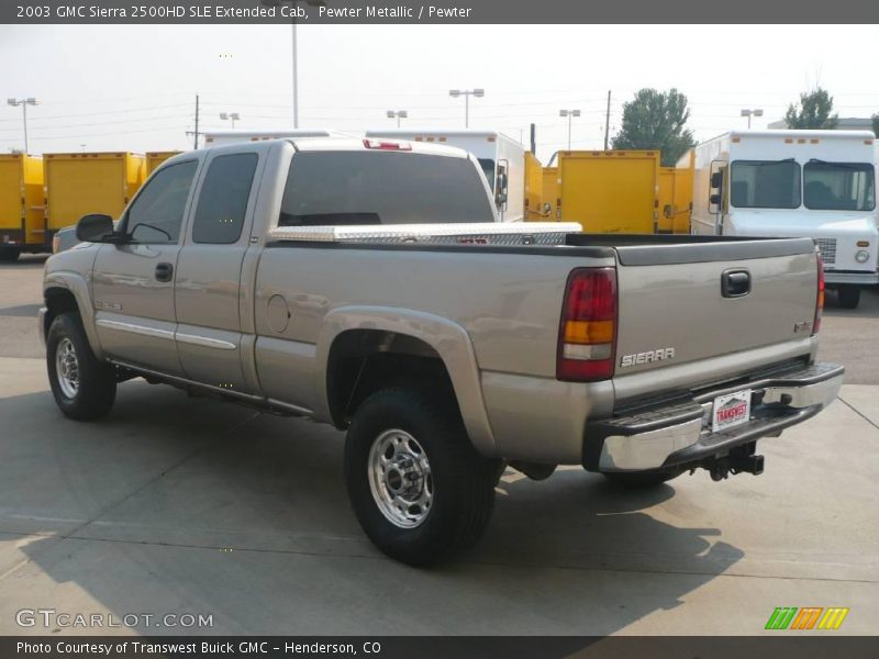 Pewter Metallic / Pewter 2003 GMC Sierra 2500HD SLE Extended Cab