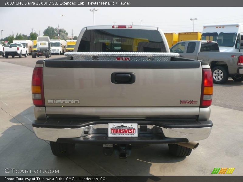 Pewter Metallic / Pewter 2003 GMC Sierra 2500HD SLE Extended Cab
