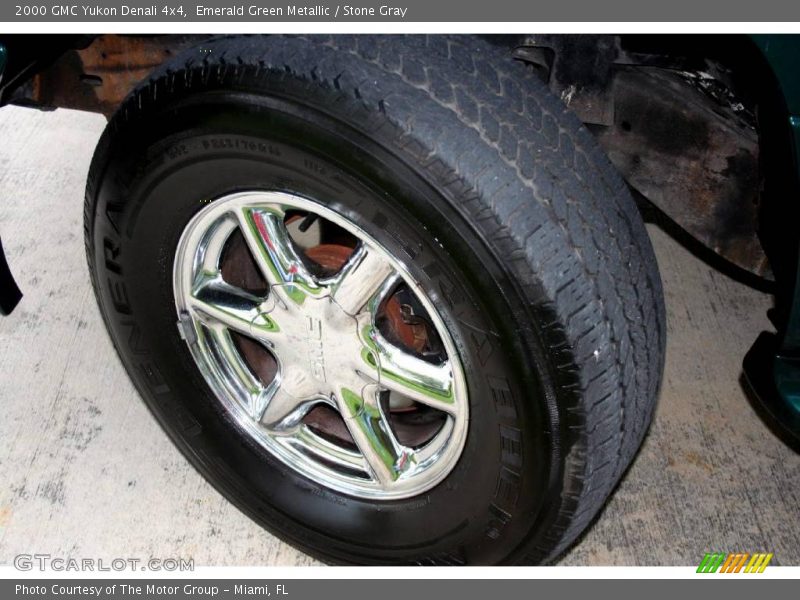 Emerald Green Metallic / Stone Gray 2000 GMC Yukon Denali 4x4