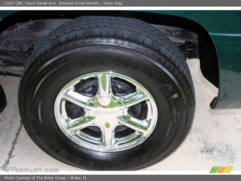 Emerald Green Metallic / Stone Gray 2000 GMC Yukon Denali 4x4