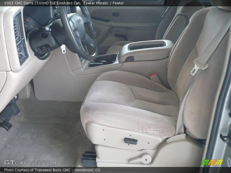 Pewter Metallic / Pewter 2003 GMC Sierra 2500HD SLE Extended Cab