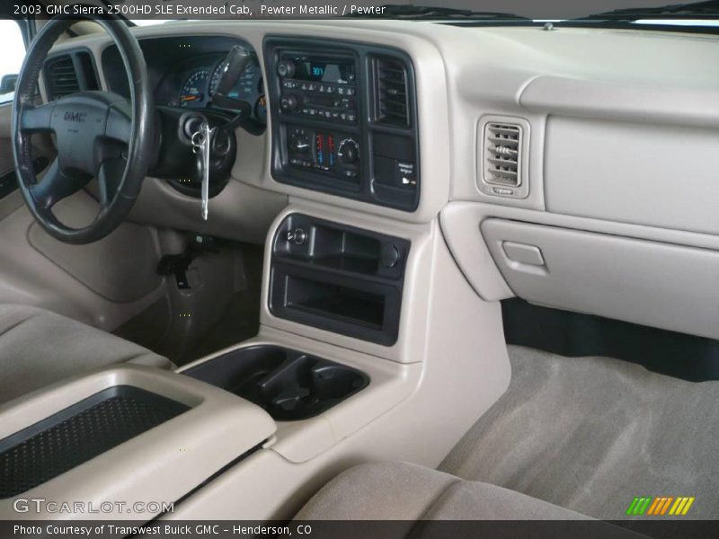 Pewter Metallic / Pewter 2003 GMC Sierra 2500HD SLE Extended Cab