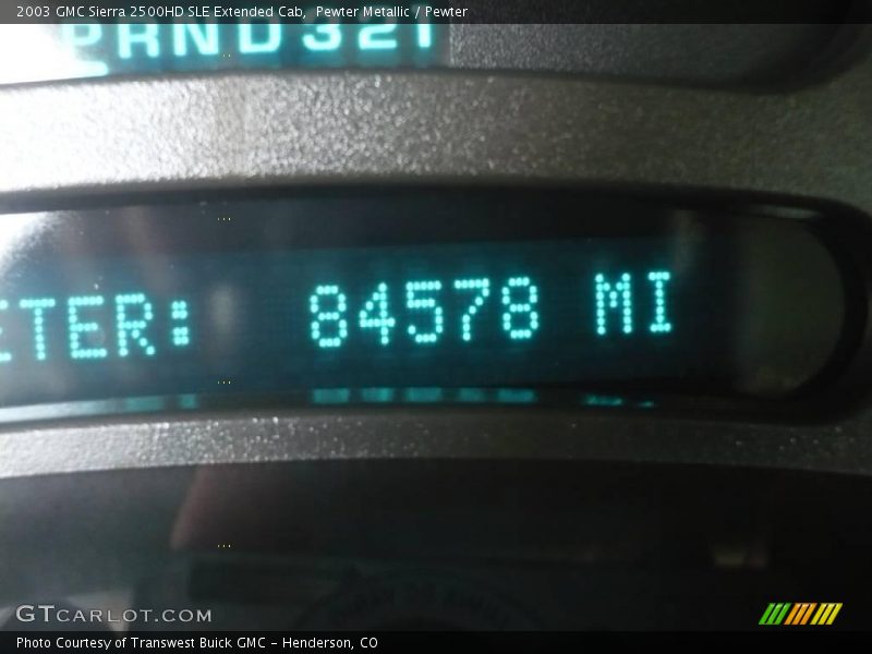 Pewter Metallic / Pewter 2003 GMC Sierra 2500HD SLE Extended Cab