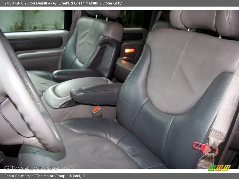 Emerald Green Metallic / Stone Gray 2000 GMC Yukon Denali 4x4