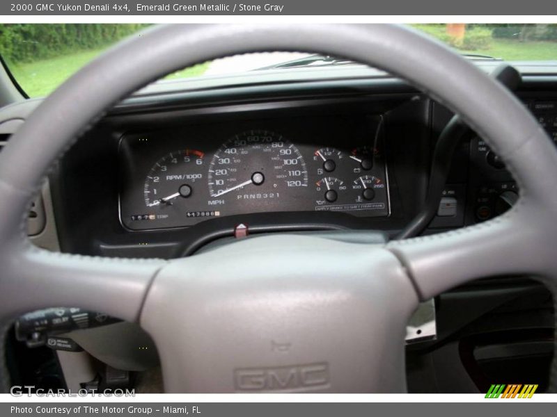 Emerald Green Metallic / Stone Gray 2000 GMC Yukon Denali 4x4