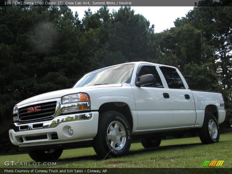Summit White / Neutral 2007 GMC Sierra 1500 Classic Z71 Crew Cab 4x4