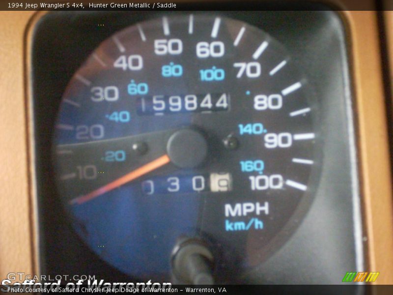 Hunter Green Metallic / Saddle 1994 Jeep Wrangler S 4x4