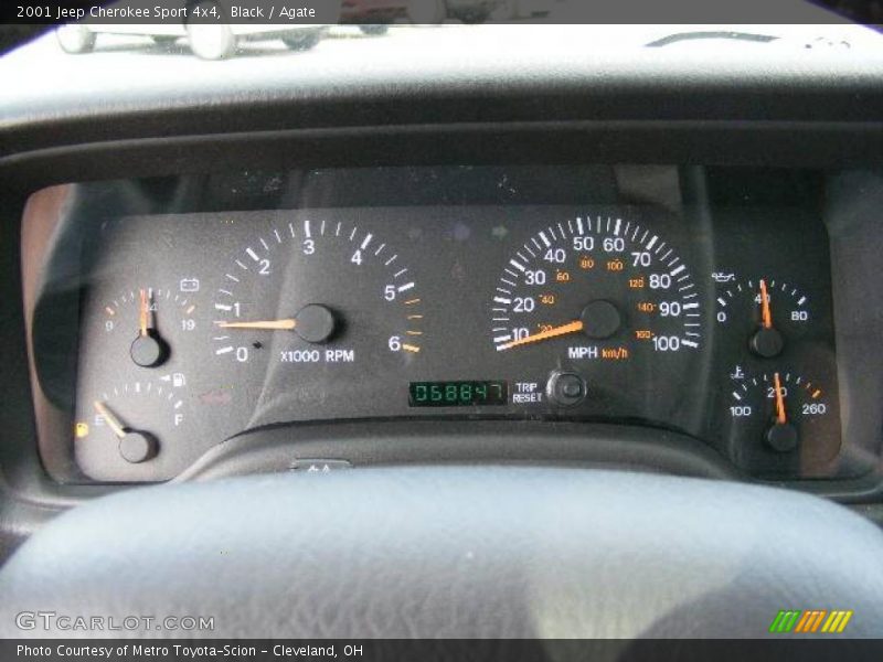 Black / Agate 2001 Jeep Cherokee Sport 4x4