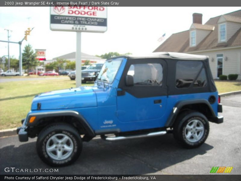 Intense Blue Pearl / Dark Slate Gray 2003 Jeep Wrangler SE 4x4