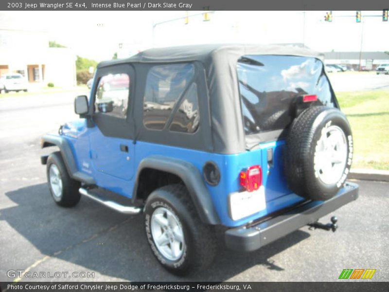 Intense Blue Pearl / Dark Slate Gray 2003 Jeep Wrangler SE 4x4