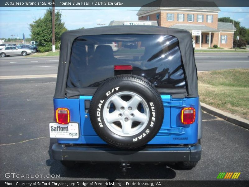 Intense Blue Pearl / Dark Slate Gray 2003 Jeep Wrangler SE 4x4