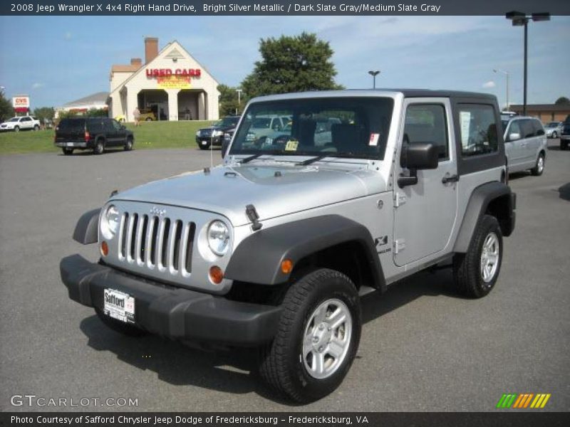 Bright Silver Metallic / Dark Slate Gray/Medium Slate Gray 2008 Jeep Wrangler X 4x4 Right Hand Drive