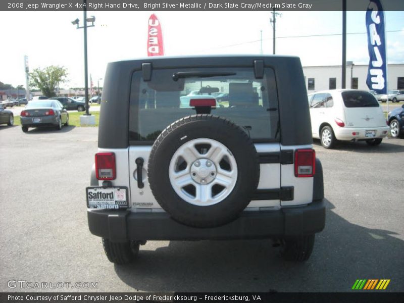 Bright Silver Metallic / Dark Slate Gray/Medium Slate Gray 2008 Jeep Wrangler X 4x4 Right Hand Drive