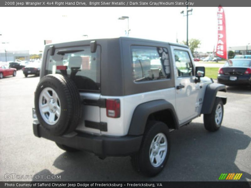 Bright Silver Metallic / Dark Slate Gray/Medium Slate Gray 2008 Jeep Wrangler X 4x4 Right Hand Drive