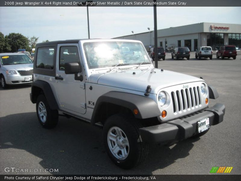 Bright Silver Metallic / Dark Slate Gray/Medium Slate Gray 2008 Jeep Wrangler X 4x4 Right Hand Drive