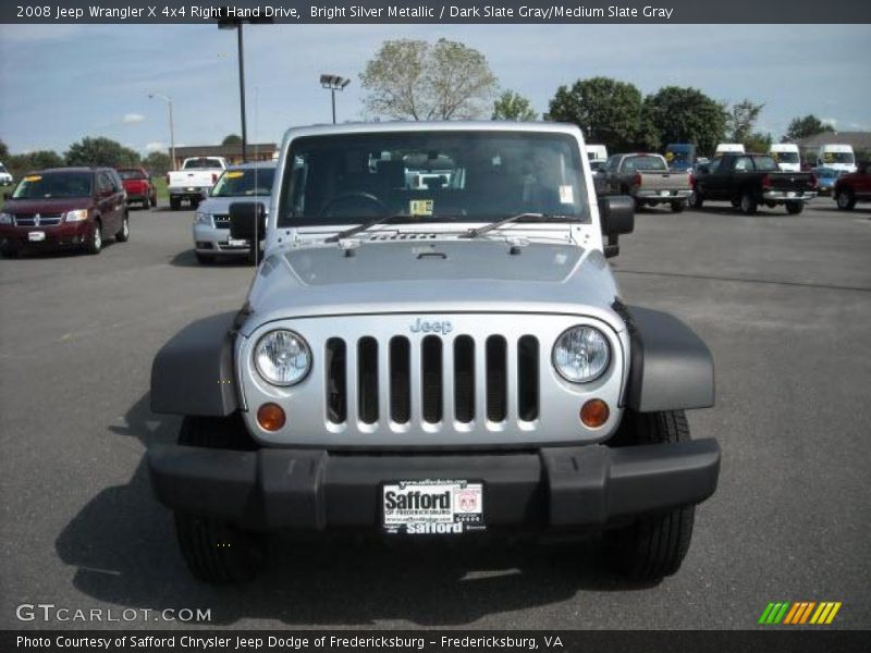 Bright Silver Metallic / Dark Slate Gray/Medium Slate Gray 2008 Jeep Wrangler X 4x4 Right Hand Drive