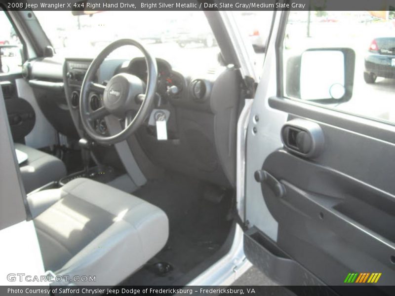 Bright Silver Metallic / Dark Slate Gray/Medium Slate Gray 2008 Jeep Wrangler X 4x4 Right Hand Drive