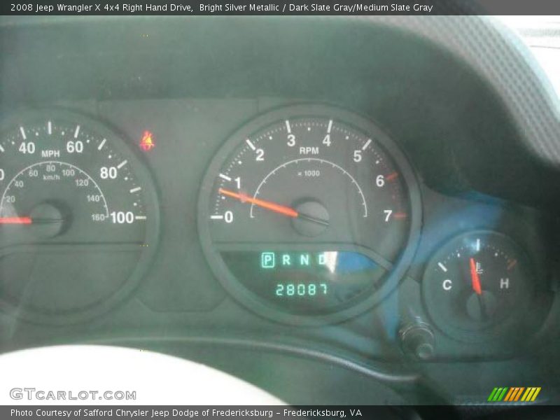 Bright Silver Metallic / Dark Slate Gray/Medium Slate Gray 2008 Jeep Wrangler X 4x4 Right Hand Drive