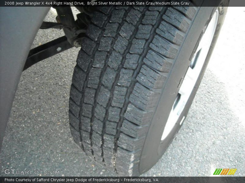 Bright Silver Metallic / Dark Slate Gray/Medium Slate Gray 2008 Jeep Wrangler X 4x4 Right Hand Drive