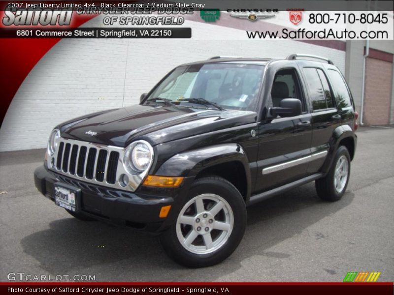 Black Clearcoat / Medium Slate Gray 2007 Jeep Liberty Limited 4x4
