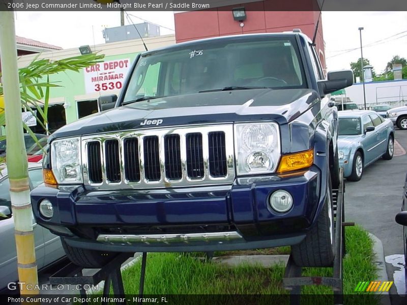Midnight Blue Pearl / Saddle Brown 2006 Jeep Commander Limited