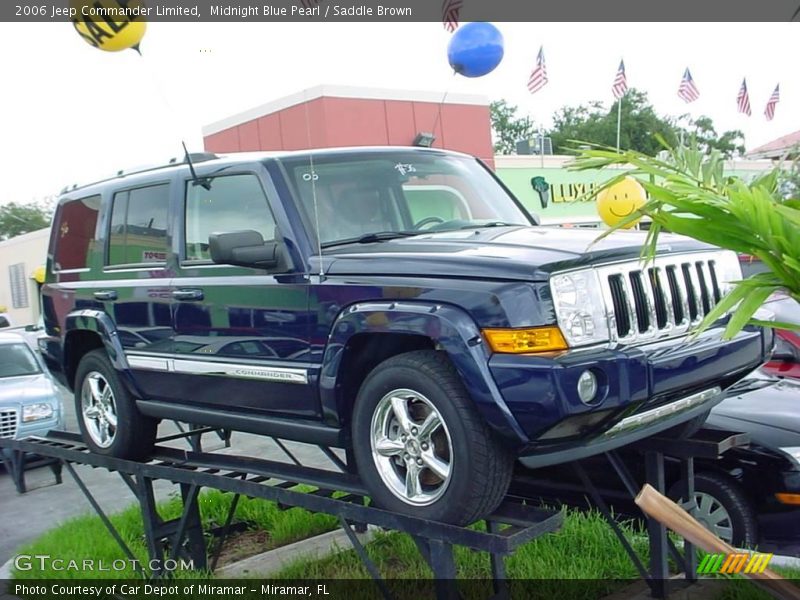 Midnight Blue Pearl / Saddle Brown 2006 Jeep Commander Limited