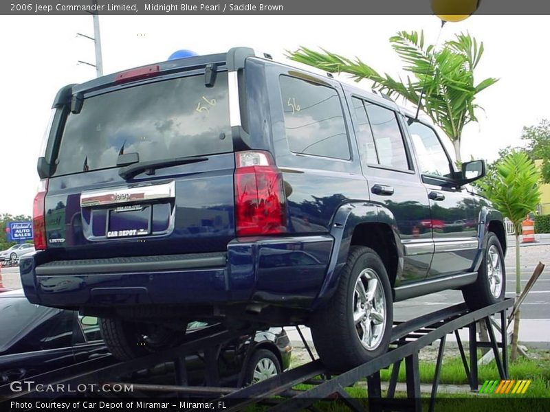 Midnight Blue Pearl / Saddle Brown 2006 Jeep Commander Limited